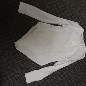 White Long Sleeve Bodysuit